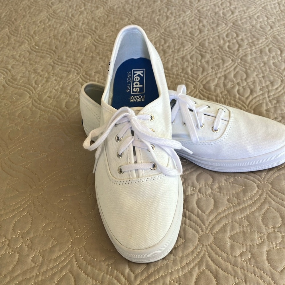 Keds classic white canvas sneakers